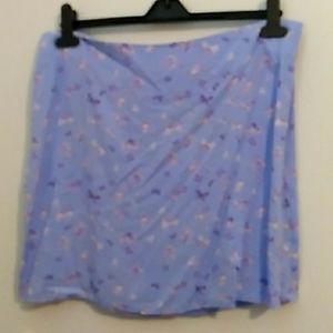 NWT Primark Blue skirt with purple butterflies